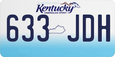 KY license plate 633JDH