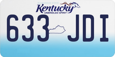 KY license plate 633JDI