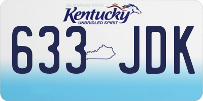 KY license plate 633JDK