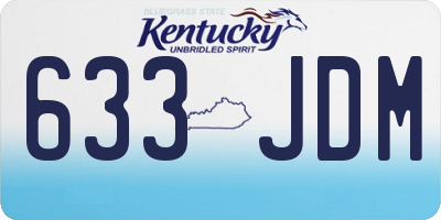 KY license plate 633JDM