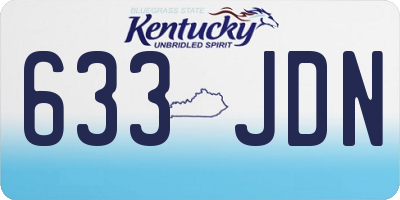 KY license plate 633JDN