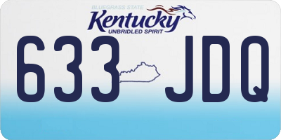 KY license plate 633JDQ