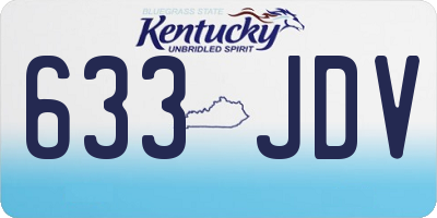 KY license plate 633JDV