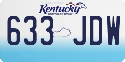 KY license plate 633JDW