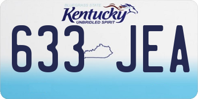 KY license plate 633JEA