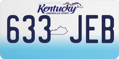 KY license plate 633JEB