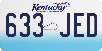 KY license plate 633JED