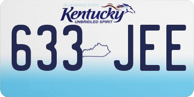 KY license plate 633JEE