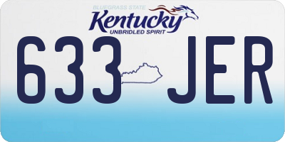 KY license plate 633JER