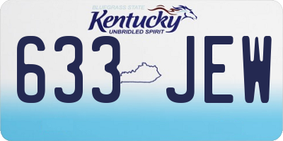 KY license plate 633JEW