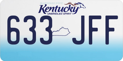 KY license plate 633JFF