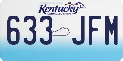 KY license plate 633JFM