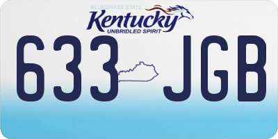 KY license plate 633JGB