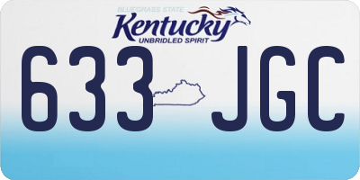 KY license plate 633JGC