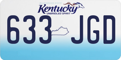 KY license plate 633JGD