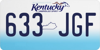 KY license plate 633JGF