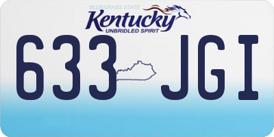 KY license plate 633JGI