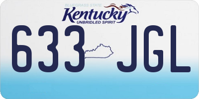 KY license plate 633JGL