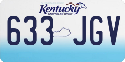 KY license plate 633JGV