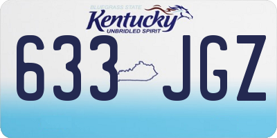 KY license plate 633JGZ