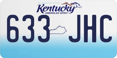 KY license plate 633JHC