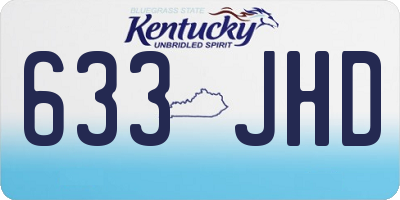 KY license plate 633JHD
