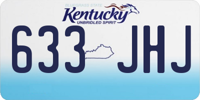 KY license plate 633JHJ