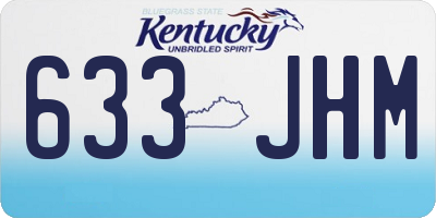 KY license plate 633JHM