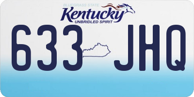 KY license plate 633JHQ