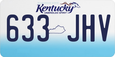 KY license plate 633JHV