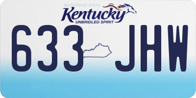 KY license plate 633JHW