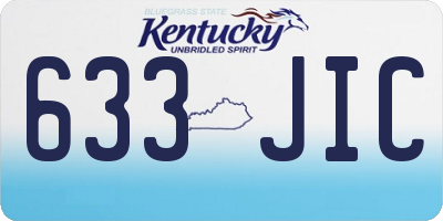 KY license plate 633JIC