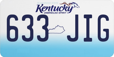 KY license plate 633JIG