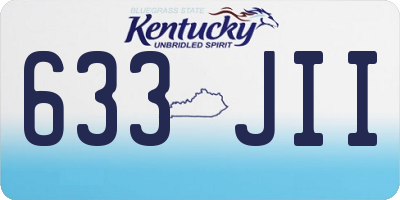 KY license plate 633JII