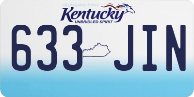 KY license plate 633JIN