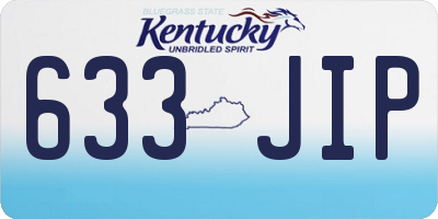 KY license plate 633JIP