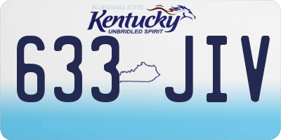 KY license plate 633JIV