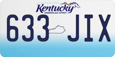 KY license plate 633JIX
