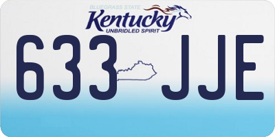 KY license plate 633JJE