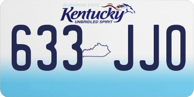 KY license plate 633JJO