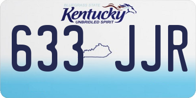 KY license plate 633JJR