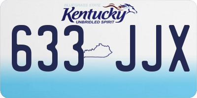 KY license plate 633JJX