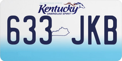 KY license plate 633JKB