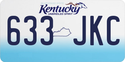 KY license plate 633JKC