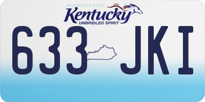 KY license plate 633JKI