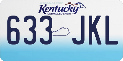 KY license plate 633JKL