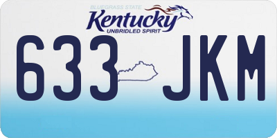 KY license plate 633JKM