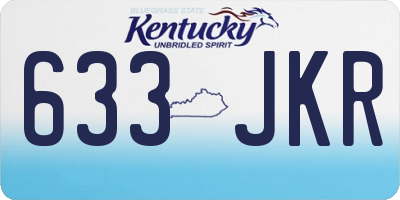 KY license plate 633JKR