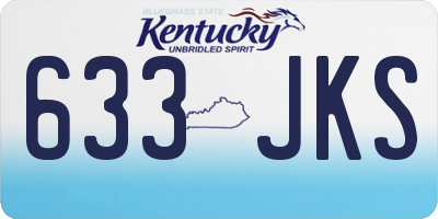 KY license plate 633JKS