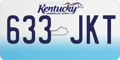 KY license plate 633JKT
